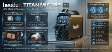 Introducing the Headux Titan MIG205 — Our Most Versatile 6-in-1 MIG Welder Yet