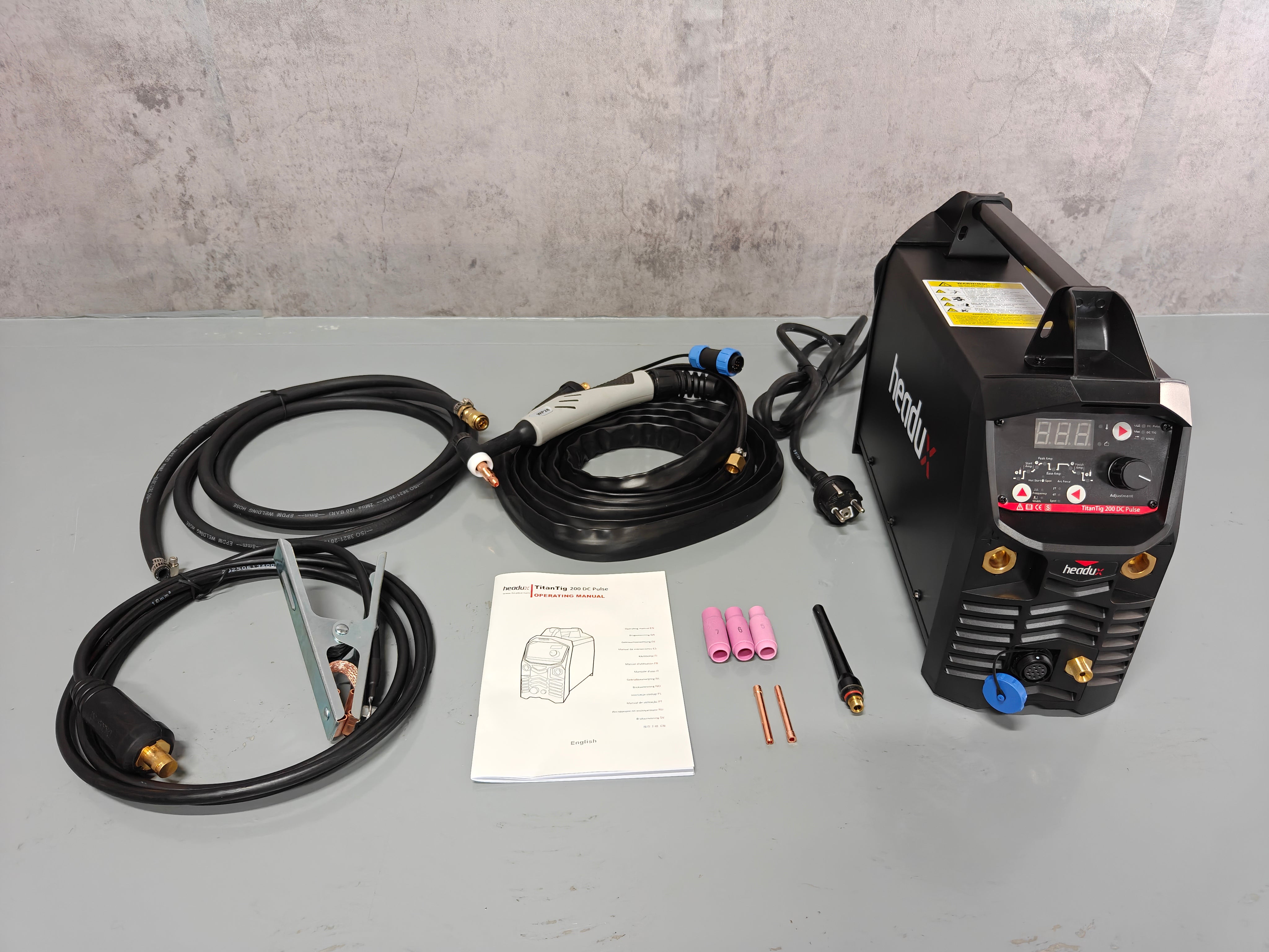 Headux Titan TIG200 Puls | DC WIG-Pulsschweißgerät | 200A | HF Zündung | Edelstahl & Stahl