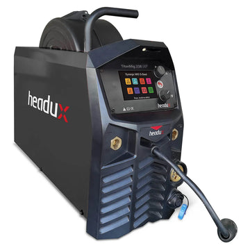 Headu welding machine with digital display on a white background