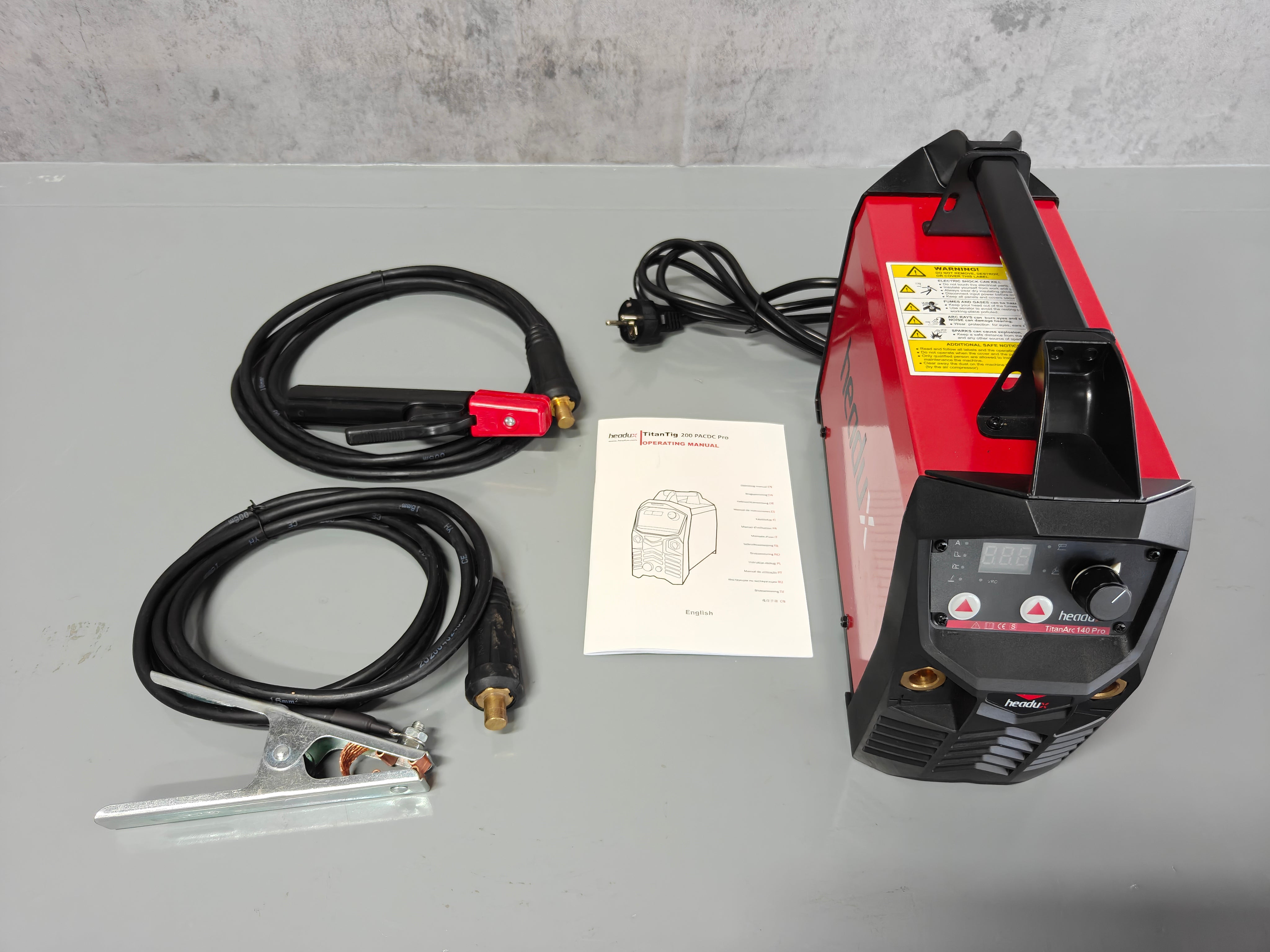 Headux TitanArc 140 Pro | Portable MMA & Lift TIG Welder | 140A | Single-Phase | CE Certified | EU