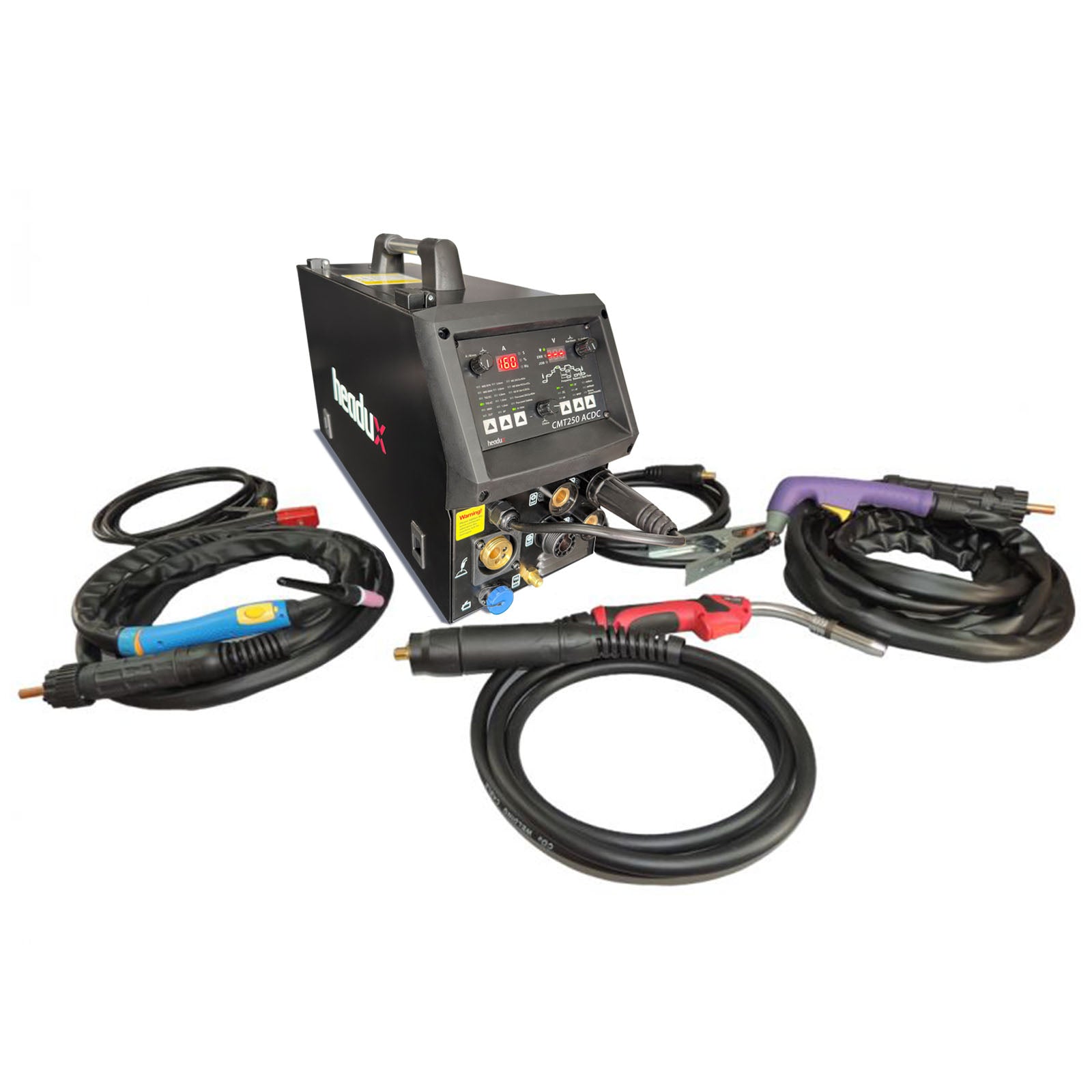 Headux CMT250 ACDC | 7-in-1 AC/DC Multiprozess-Schweißgerät | MIG/MAG | FLUX | MMA | AC/DC WIG | NON-HF Plasmaschneider