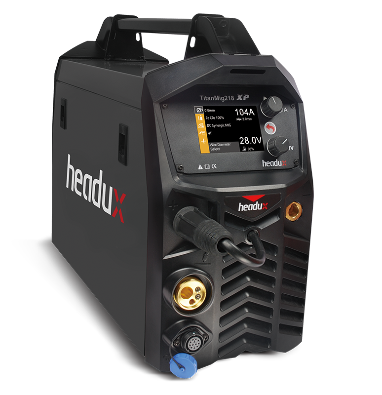 Headux TitanMig 218 XP | 6-in-1 Doppel-Puls-MIG-Aluminiumschweißgerät | 200A | LCD 