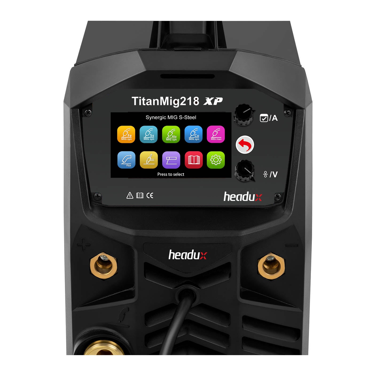 Headux TitanMig 218 XP | 6-in-1 Doppel-Puls-MIG-Aluminiumschweißgerät | 200A | LCD 