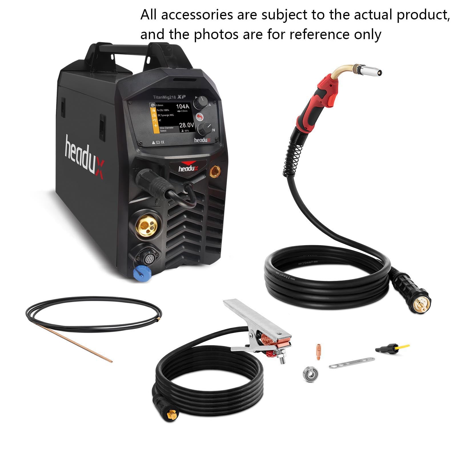 Headux TitanMig 218 XP | 6-in-1 Doppel-Puls-MIG-Aluminiumschweißgerät | 200A | LCD 