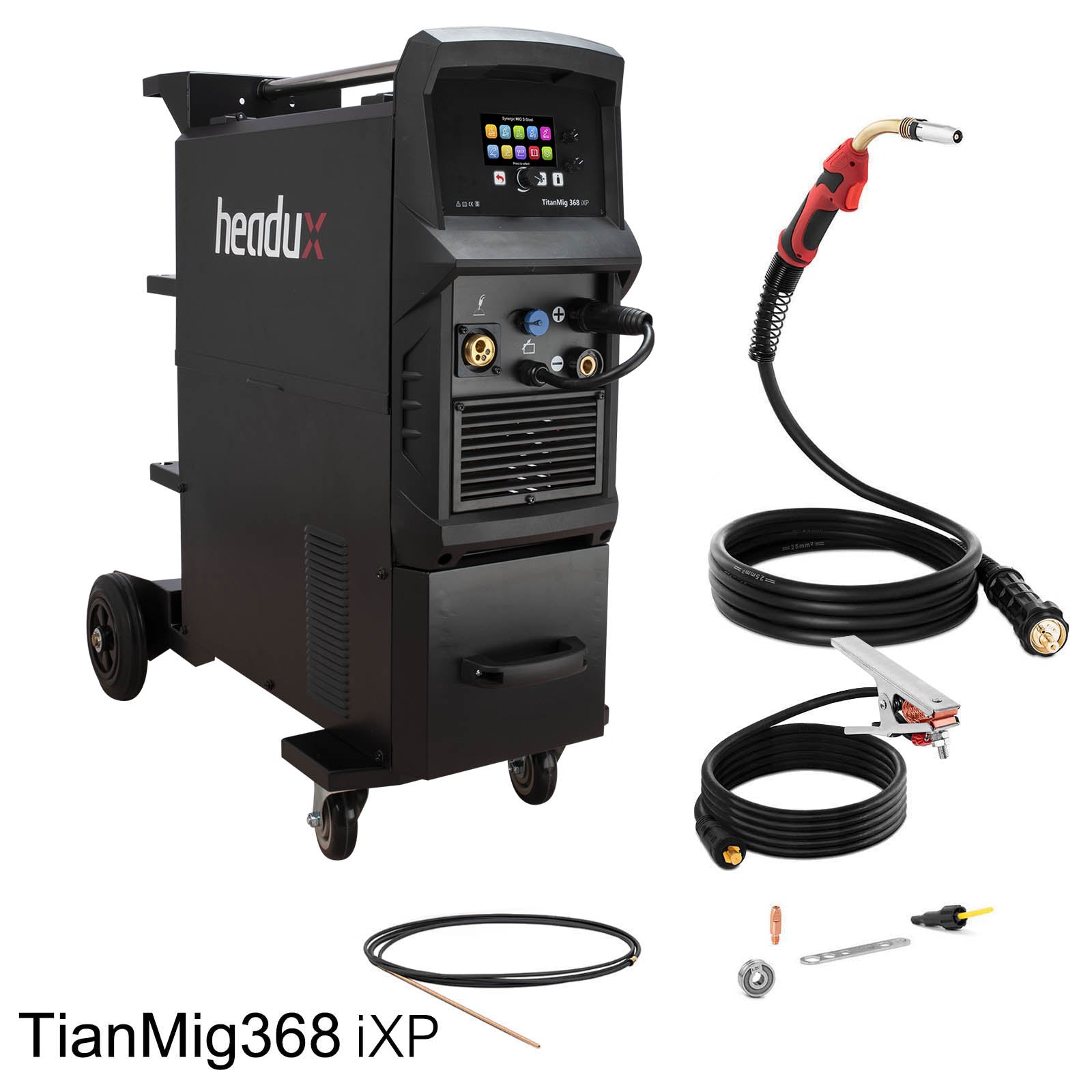 Headux TitanMig 368 iXP |8-in-1 Double Pulse MIG welding machine| 350A Gas-Cooled | 3-Phase 400V | CE