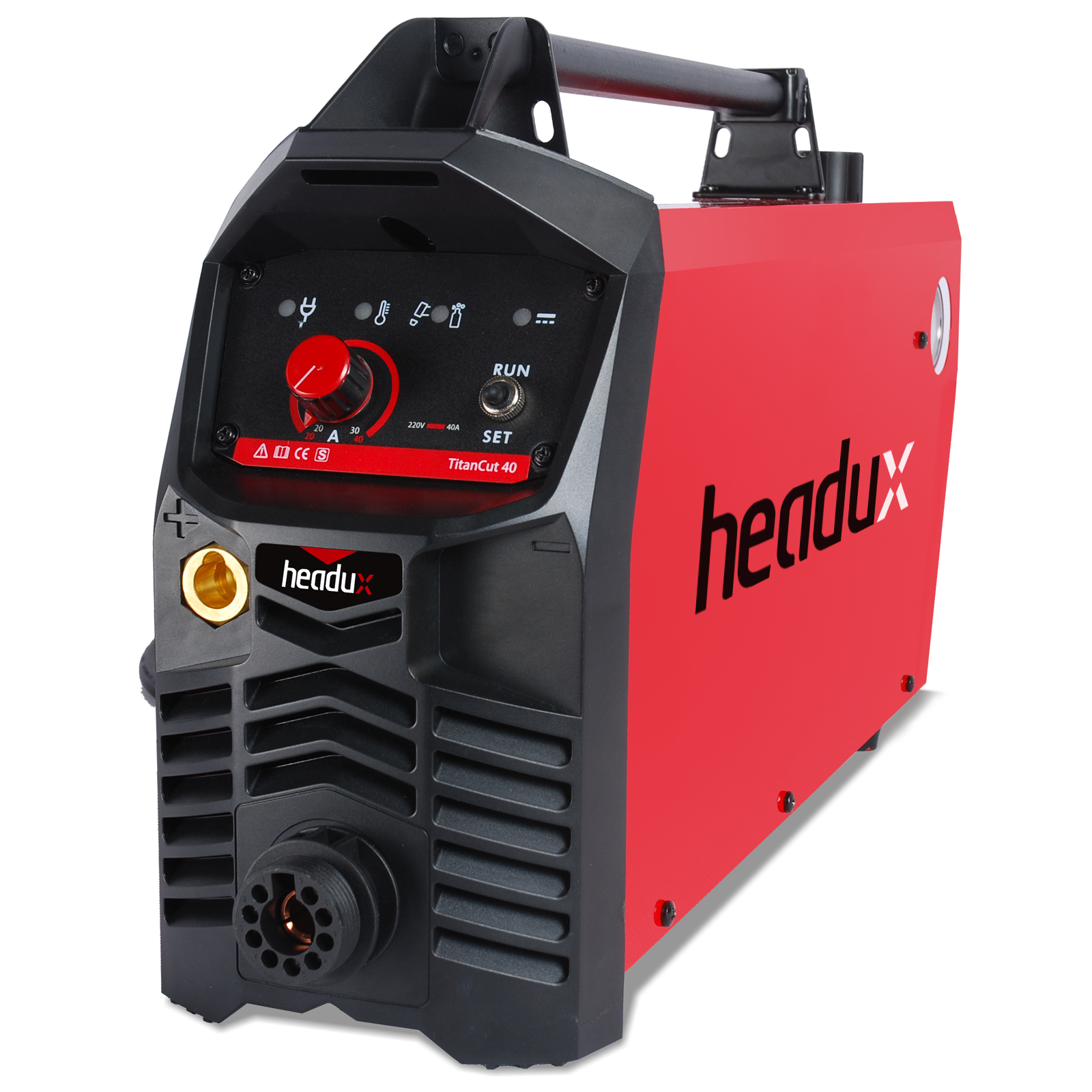 Headux TitanCut 40 PFC | Inverter Plasmaschneider 40A | Pilotzündung | 110V & 230V | Schneidet Stahl, Edelstahl, Aluminium